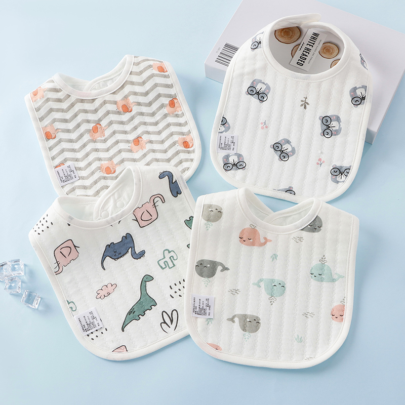 U型饭兜0-3男女宝宝围兜婴幼儿防水围嘴口水巾秋冬款四季饭兜