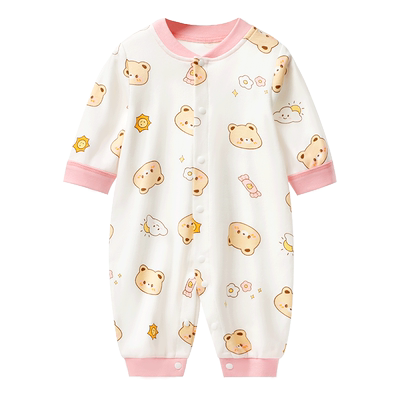 婴儿连体衣纯棉春秋款婴幼儿爬服新生儿哈衣内衣长袖超萌宝宝衣服