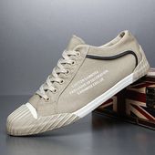 潮流鞋 男鞋 系带休闲鞋 韩版 春季 百搭透气贝壳头低帮板鞋 学生帆布鞋