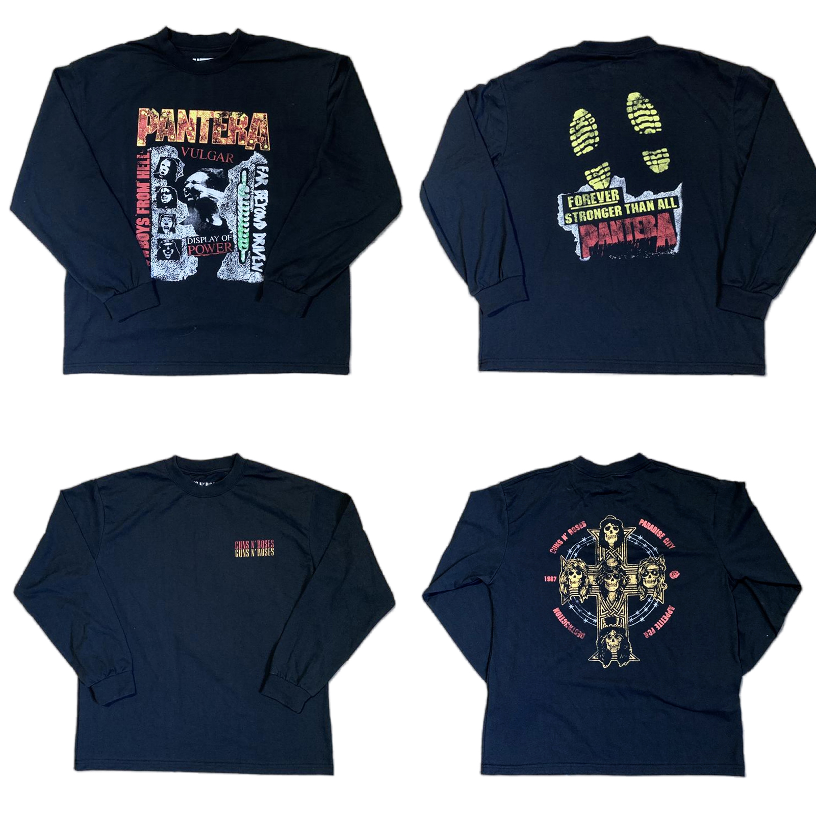 枪花皇后摇滚乐队长袖T恤