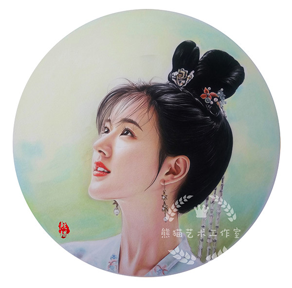 纯手绘彩铅长歌行赵露思乐嫣明星画像粉丝私人高定制约稿画照片