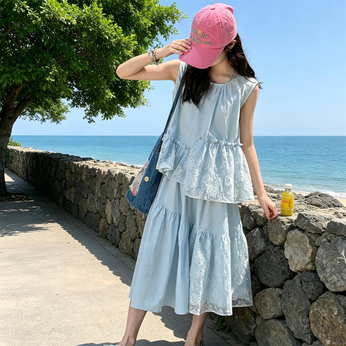 天丝棉~小女孩甜酷套装2026年