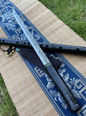 龙泉市陈情笛子剑唐横刀一体剑车载防身棍中兵器可吹横笛未开刃