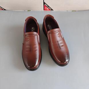 道州牌日常工作鞋圆头低跟套脚男鞋2024秋季新款道县皮鞋单鞋8938