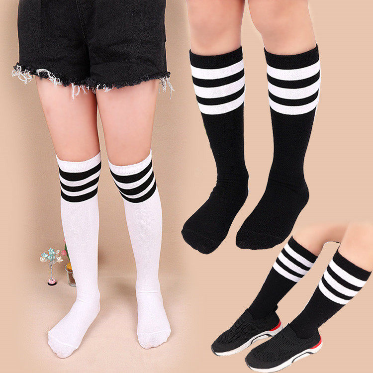 六指鼠足球袜男女童中长筒袜儿童过膝袜纯棉薄款夏季半截足球袜