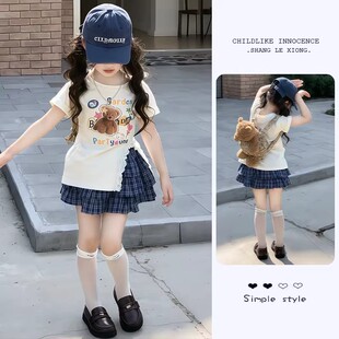 女童独特漂亮小套装格子蛋糕裙子夏季2026新款儿童高级感夏装韩系