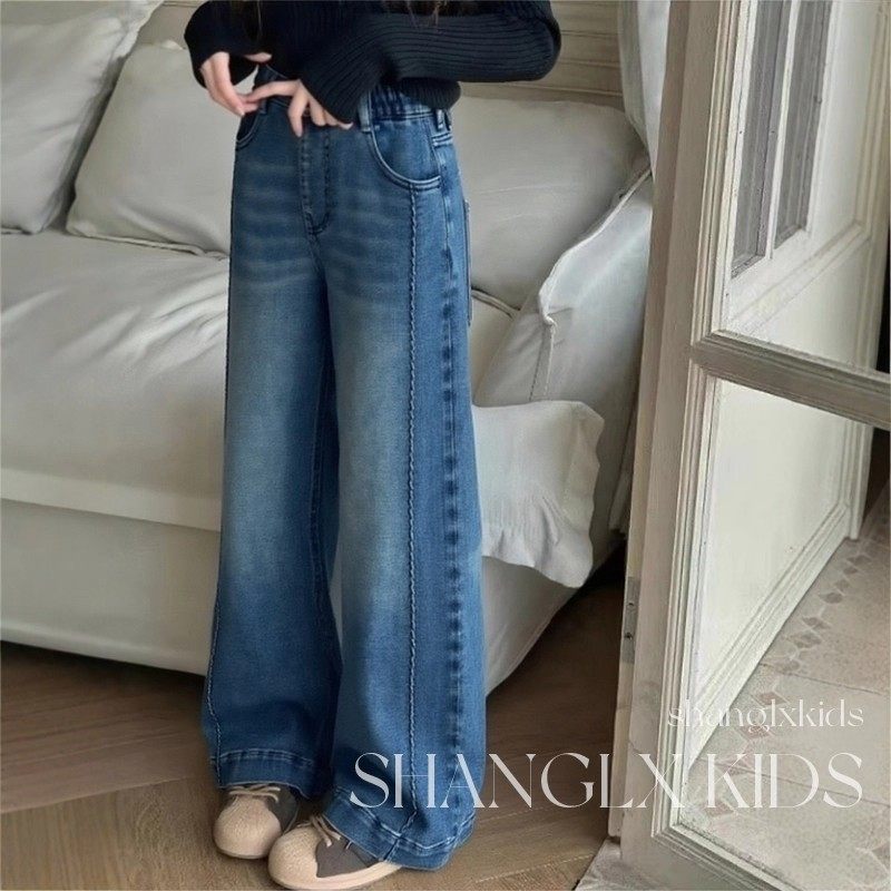 初中生超好看裤子女童超好看韩系牛仔阔腿裤秋季2025新款宽松薄款,童装/婴儿装/亲子装,儿童牛仔裤,淘宝优惠券,粉丝福利购,淘宝优惠卷