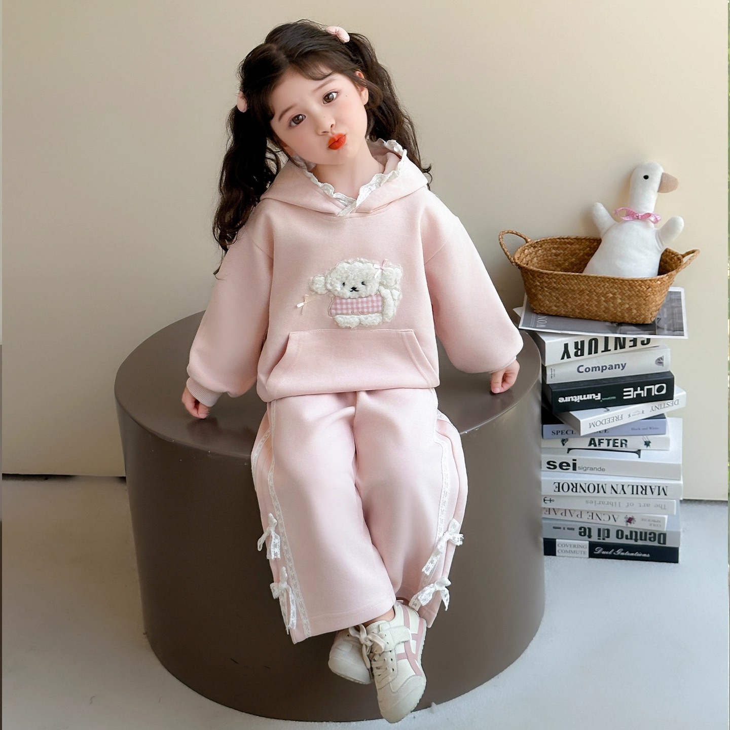 女童卫衣套装秋季2025新款儿童早秋休闲两件套女宝春秋款运动衣服