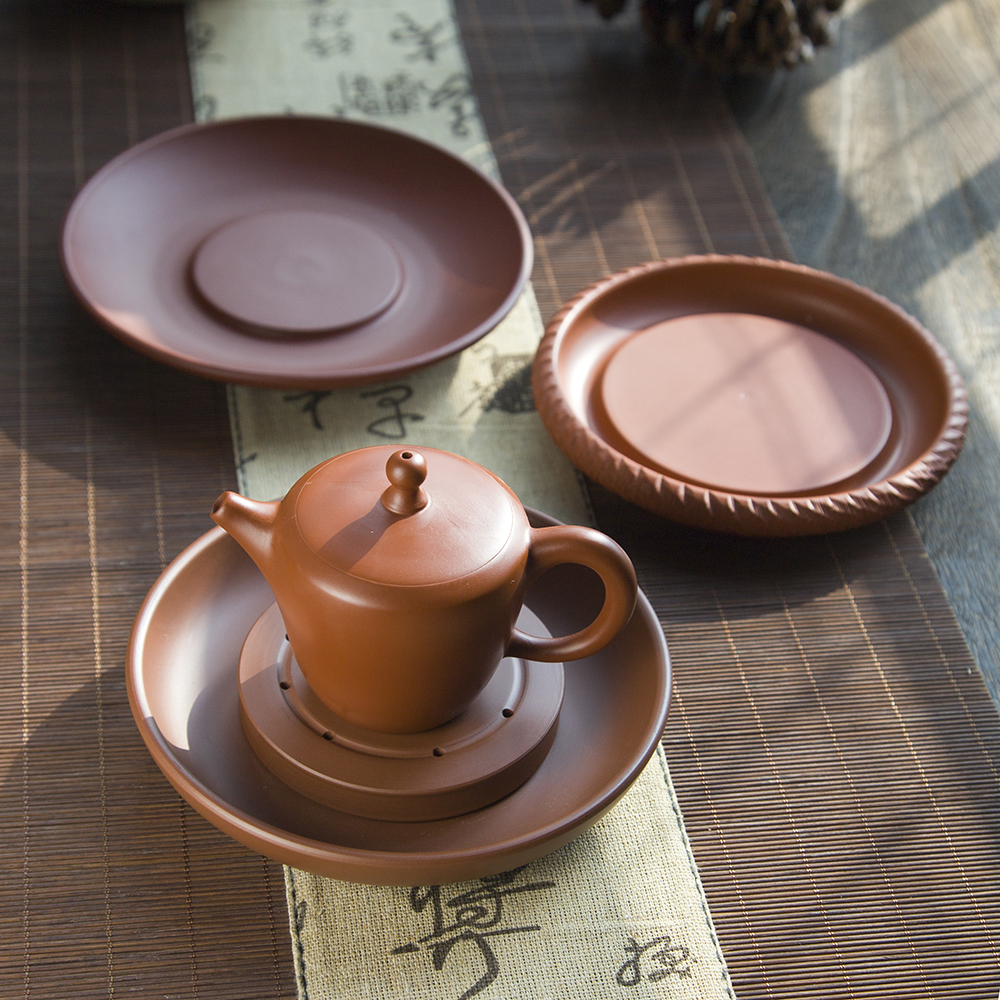 潮州朱泥壶承养壶垫茶杯垫