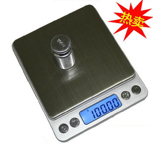 带双托盘电子称厨房秤/药材秤/天平称/珠宝称/茶叶秤2000g/0.1g克