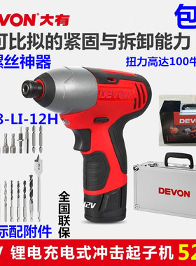 大有电动工具5228锂电扳手充电钻起子机套装电动螺丝刀包邮devon