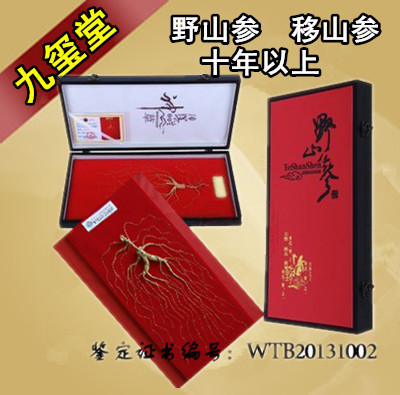 长白山人参 野山参 林下参 移山参20年左右 礼盒  国检一等证书