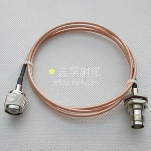 TNC-JK公头转母头RG316/D镀银线50-1.5固话机无线话筒天线延长线