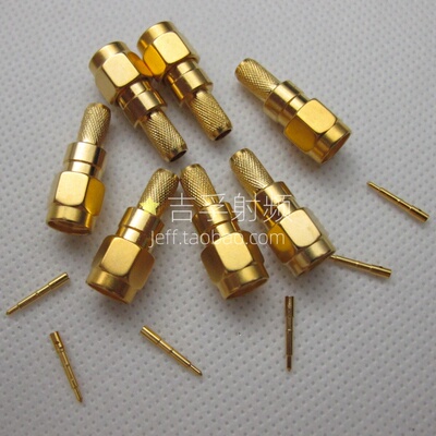 LMR200线专用50欧SMA-JC-3标准公头 内螺内针 优质全铜材镀金材料