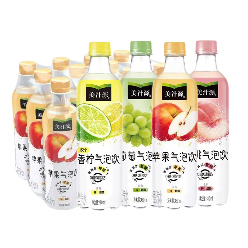 可口可乐美汁源苹果蜜桃葡萄味