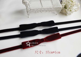 {28元包邮}简约蝴蝶结不勒头软发箍刘海贴碎发无痕粘发贴魔术贴