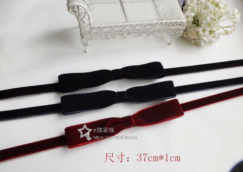 {28元包邮}简约蝴蝶结不勒头软发箍刘海贴碎发无痕粘发贴魔术贴