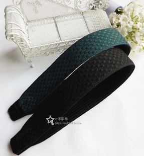 {28元包邮}简约黑绿点点碎发刘海贴式发箍不勒头粘发贴魔法贴发饰