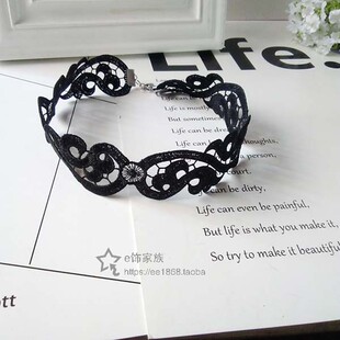 独家choker颈带黑蕾丝chocker项圈颈链锁骨链脖子饰品日韩