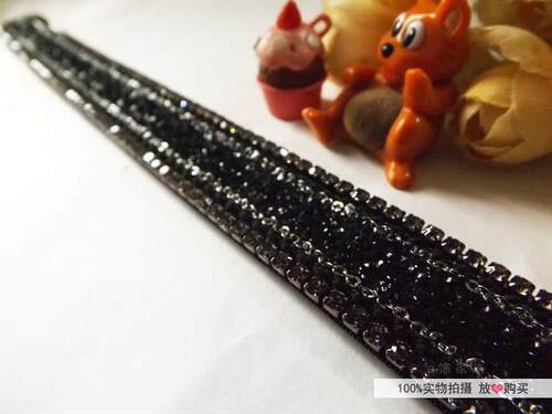 时尚水钻深紫帖头发饰品魔法贴