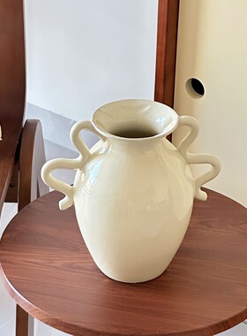 SuMai北欧ins风陶瓷花瓶插花摆件高级感小众轻奢家居装饰花瓶陶瓷