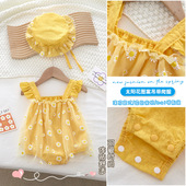 2026网红婴儿包屁衣夏季 无袖 背心吊带三角爬服女宝宝小邹菊公主裙