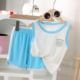 儿童背心套装 男童夏季 无袖 2026新款 短裤 两件套女童吊带睡衣