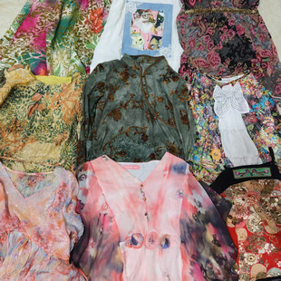 古着vintage夏季 印花上衣女 个性 辣妹风y2k甜妹吊带民族风花色时尚