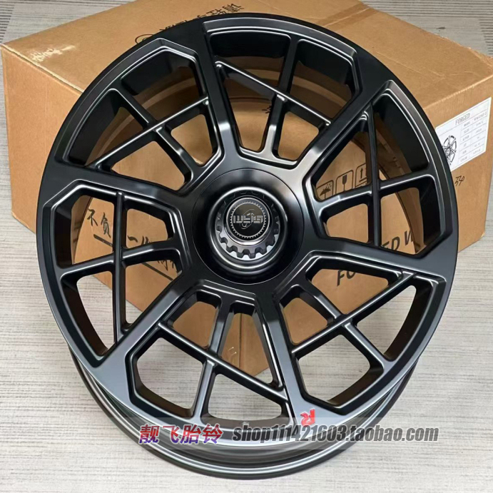 21寸22寸适用极氪9X 7X 5*108锻造黑色改装轮毂