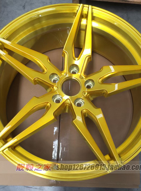 18/19/20寸适用野马奥迪A8 A7奔驰C S E级宝马740金红色锻造轮毂