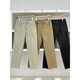 XT2024秋季新品美式复古直筒牛仔裤男合体直筒宽松简约纯棉休闲裤