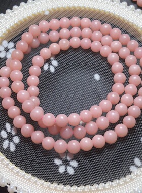 天然粉澳宝粉欧珀蛋白石多圈手链少女粉水晶三圈手串闺蜜女友礼物