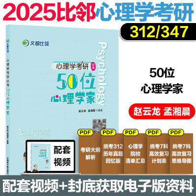 现货比邻心理学考研50位心理学家