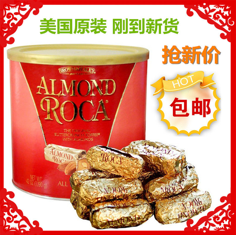 美国almond roca乐家杏仁糖乐嘉巧克力糖822克1190g  喜糖零食