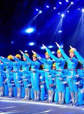 工人舞蹈服 咱们工人有力量表演服 演出服现货 新款五一劳动节