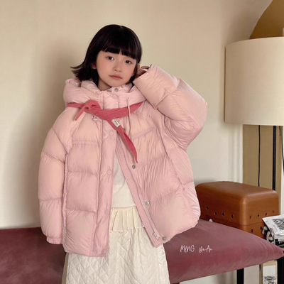 女童羽绒服外套90白鸭绒