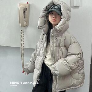 女童羽绒服冬季2024新款男童加厚短款女孩白鸭绒宝宝童装大童外套