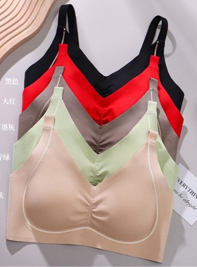 黄金贵族F8821文胸罩无痕点胶透气无钢圈运动内衣中薄舒适固定杯