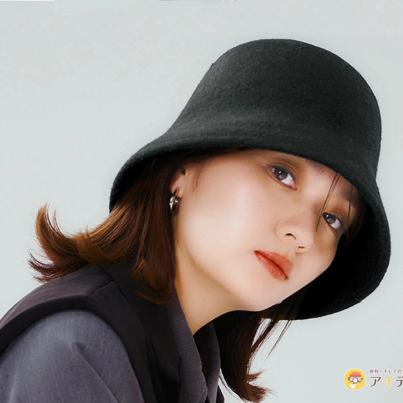 日本制Cogit秋冬明星同款针织帽女毛线帽ins冷帽圆脸包头帽子冬季