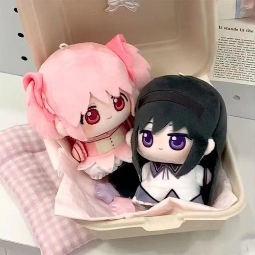 正版魔法少女小圆同人系列10cm努努鹿目圆晓美焰娃娃动漫周边玩偶