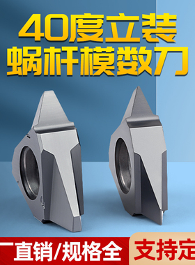 40度蜗杆立装螺纹刀片旋风铣数控内外牙合金刀粒22VERM1.0/1.5/2