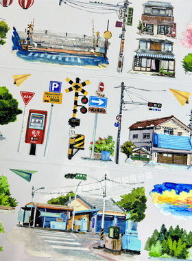 手帐分装胶带a825他乡故里NEW手帐人文古风PET素材账流麻diy贴纸