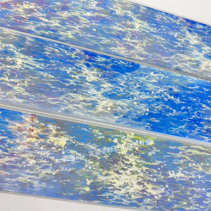 手帐分装胶带a337浮光跃金蓝zero水面古风PET素材账流麻贴纸咕卡