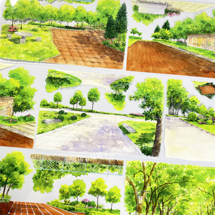 手帐分装 胶带a940林荫校园景物志跑道古风PET素材账流麻贴纸咕卡