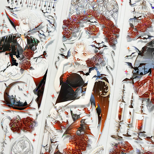 手帐分装胶带b112血契誓约雾中星文创古风PET素材账流麻贴纸咕卡