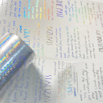 手帐分装胶带L53一些诗词镭射金银L54英文字词pet素材账流麻贴纸