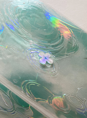 手帐分装胶带b36花饮清溪青风见幸山透明大造背景水面古风账流麻