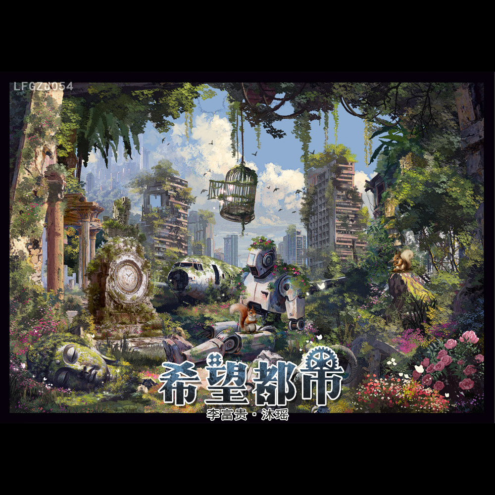 沐瑶李富贵贝壳光希望都市 造微缩场景账机械废墟手帐DIY拼贴画纸