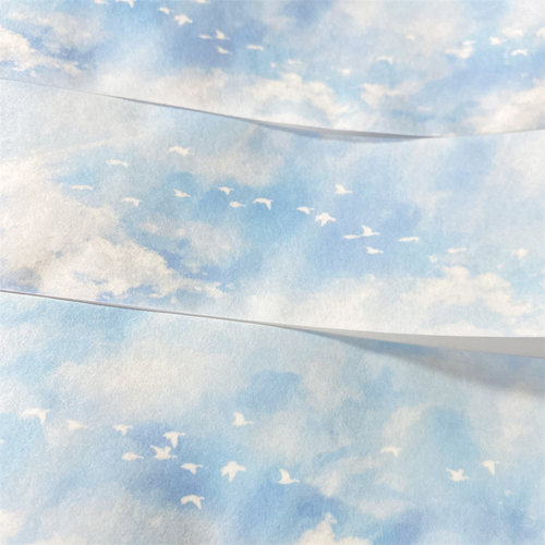 手帐分装胶带o3青天白日zero天空飞鸟和纸古风素材账流麻贴纸咕卡