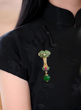 新中式吉祥如意胸针汉服旗袍